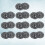 10Pcs Durable Grey Hollow Snowflake Snap Buttons for Sewing 7