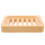 2Pcs Bamboo Soap Dish Storage Tray Draining Soap Holder Beige 1