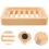 2Pcs Bamboo Soap Dish Storage Tray Draining Soap Holder Beige 10