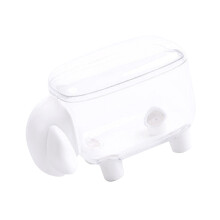 Sheep Design Transparent Cotton Swab Holder 150g Plastic Storage Box