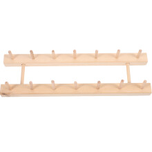 Bestickter Holzspulenhalter, Spulenständer Holz, Nähzubehör