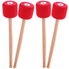 2 paar drum-bass-mallets, percussionschlägel mit schaumstoffkopf
