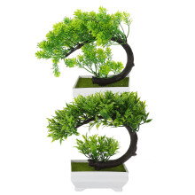 4 stk. hochrealist. Bonsai, künstl. Topfpflanze, Heimdekoration