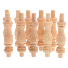 10Stk Unlackierte Holzbaluster Für Diy Geländer Treppenmöbel