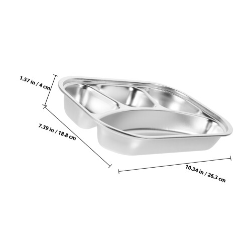 1 Set Tablett Mittagessenbox Langlebig Büro Brotdose Silber 1