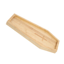 Khaki Wooden Halloween Coffin Serving Tray Reusable Snack Platter
