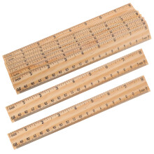30 8 zoll 20 cm holzlineal mit doppelskala auf seite