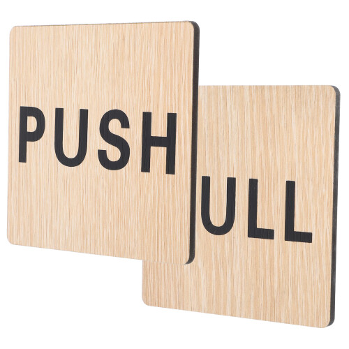 2Stk Push Pull Türschilder Für Außen Glastüren Holz
