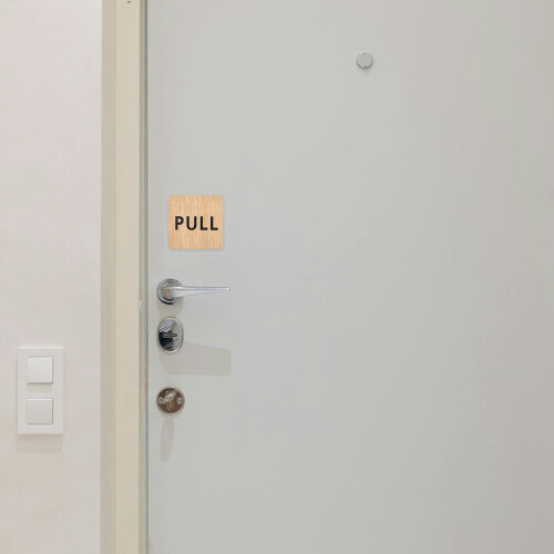 2Stk Push Pull Türschilder Für Außen Glastüren Holz 2
