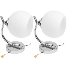 2Stk Led Wandlampe Mit Zugschalter 110-220V
