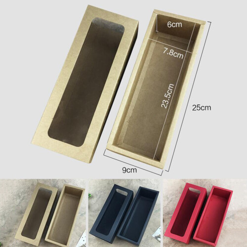 10Stück Transparente PVC Schweizerrolle Kuchenverpackung 1