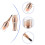 1 goldener make-up- , tragbares tool für 3