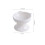 1Pc Ceramic Inclined Cat Feeding Bowl White 2
