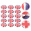 32pcs union jack paper party supplies 4