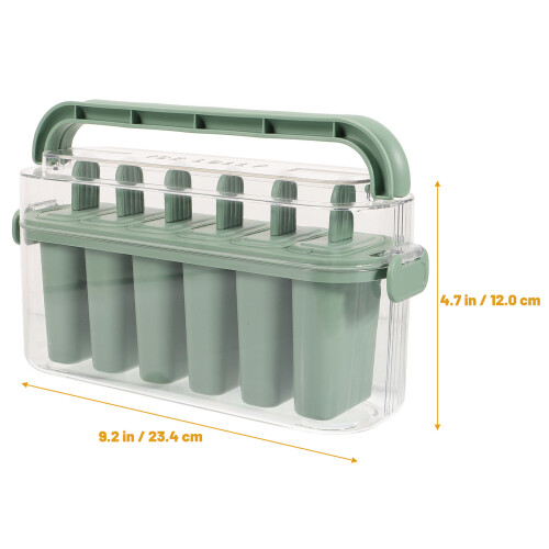 Moules Glace Silicone Réutilisables Verts Pour Tout-Petits 2