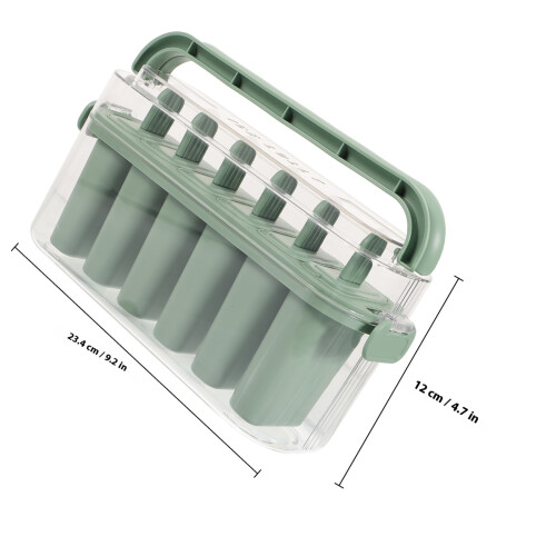 Moules Glace Silicone Réutilisables Verts Pour Tout-Petits 1