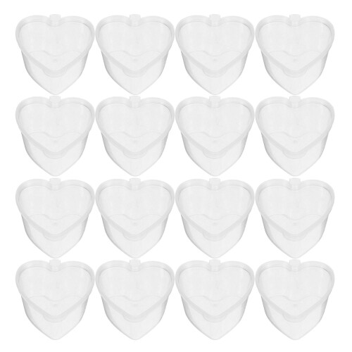100 pcs 50ml pp plastic heart shaped spice containers with lid