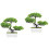2Pcs Small Green Plastic Artificial Bonsai Tree Fake Plants for Table 6