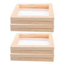 4-teiliges holz-papier- 10x13x2,2 cm für diy-papier und basteln