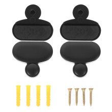 4St Ophangclips Zwart Corrosiebestendige Zinklegering