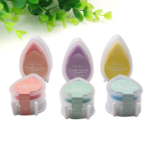 6St Wassertröpfchen Form Stempelkissen Für Diy Scrapbooking 2