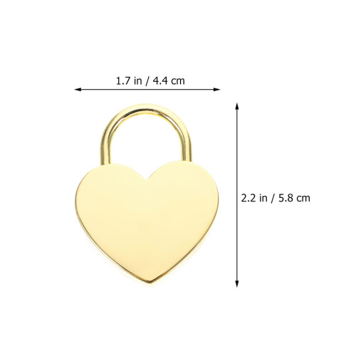 2 Sets Vorhängeschlösser Herzform Gepäckschloss 1