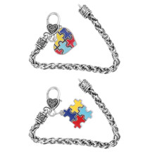 2 autismus anhänger puzzleteil zinklegierung für armband
