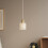 Living And Home Iron Pendant Light with Glass Shade 1
