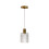 Living And Home Iron Pendant Light with Glass Shade 3
