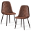 AINPECCA (Brown, 2PCS Dining Chair) Faux Suede Chairs 1