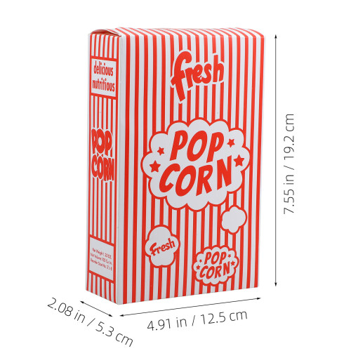 50Stk Popcornhalter Pommesverpackung Süßigkeitenbehälter 1