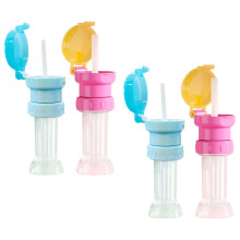 4 kinderflessenstopper met rietje voor peuters, waterflesadapter