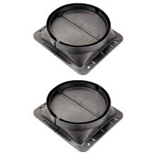 2Pz Base Valvola Cucina Nero, Antifiamma PP,
