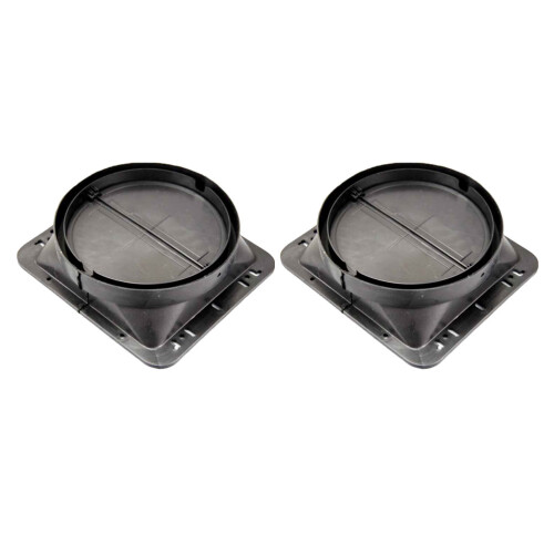 2Pz Base Valvola Cucina Nero, Antifiamma PP, 2