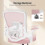 (Pink) Ergonomic Mesh Office Chair with Storage Back 6