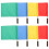 8Pièces Drapeaux Referee Légers Tissu Assorti Poignée Confortable 7