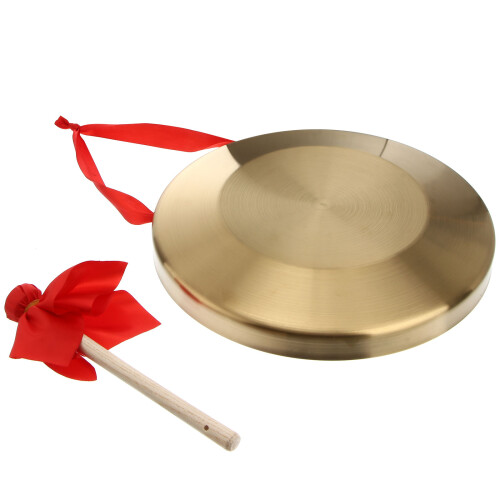 1 set traditionele Chinese gong percussieinstrument met (rood)