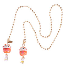 1 paar japans stijl ceramische gelukskat auto ornament hanger