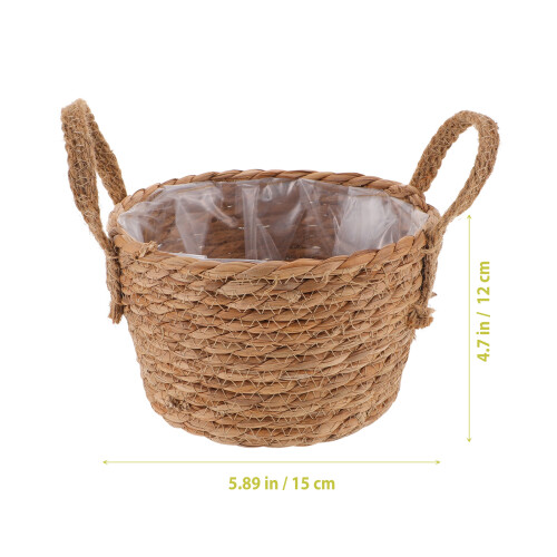 Flower Pot Basket Indoor Woven Light Brown 1pcs 1