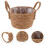 Flower Pot Basket Indoor Woven Light Brown 1pcs 4