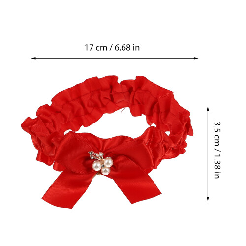 1 set bruidsgarters met stropdassluiting, dijbanden bruid 1
