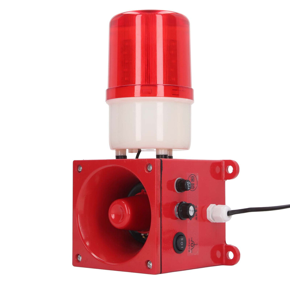 Light 120Db Waterproof Alarm With 180W Strobe & Visual Alert