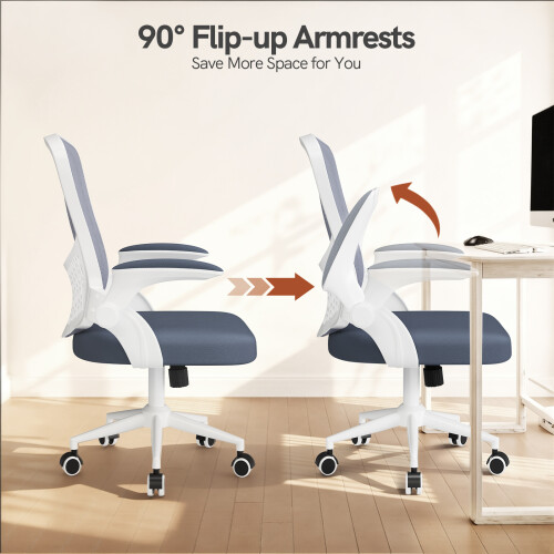 (Deep Grey) Ergonomic Mesh Office Chair with Storage Back 1