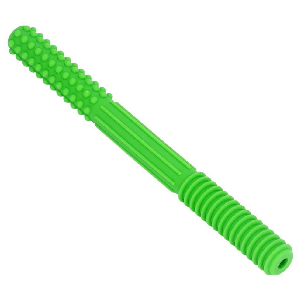 Baby Safe Hollow Teething Tube For Toddlers Infant Soft Silicone Chew Toy Green