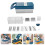 1Set Kitchen Vegetable Cutter Blue Plastic Stainless Steel 4