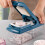 1Set Kitchen Vegetable Cutter Blue Plastic Stainless Steel 2