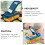 1Set Kitchen Vegetable Cutter Blue Plastic Stainless Steel 7