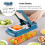 1Set Kitchen Vegetable Cutter Blue Plastic Stainless Steel 10