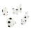 4Pcs White Ceramic Puppy Chopsticks Holders Dining Table Decor 3