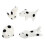 4Pcs White Ceramic Puppy Chopsticks Holders Dining Table Decor 6